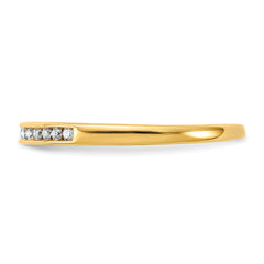 14k 1/10 carat Lab Grown Diamond VS/SI+ G+ Complete Channel Set Band