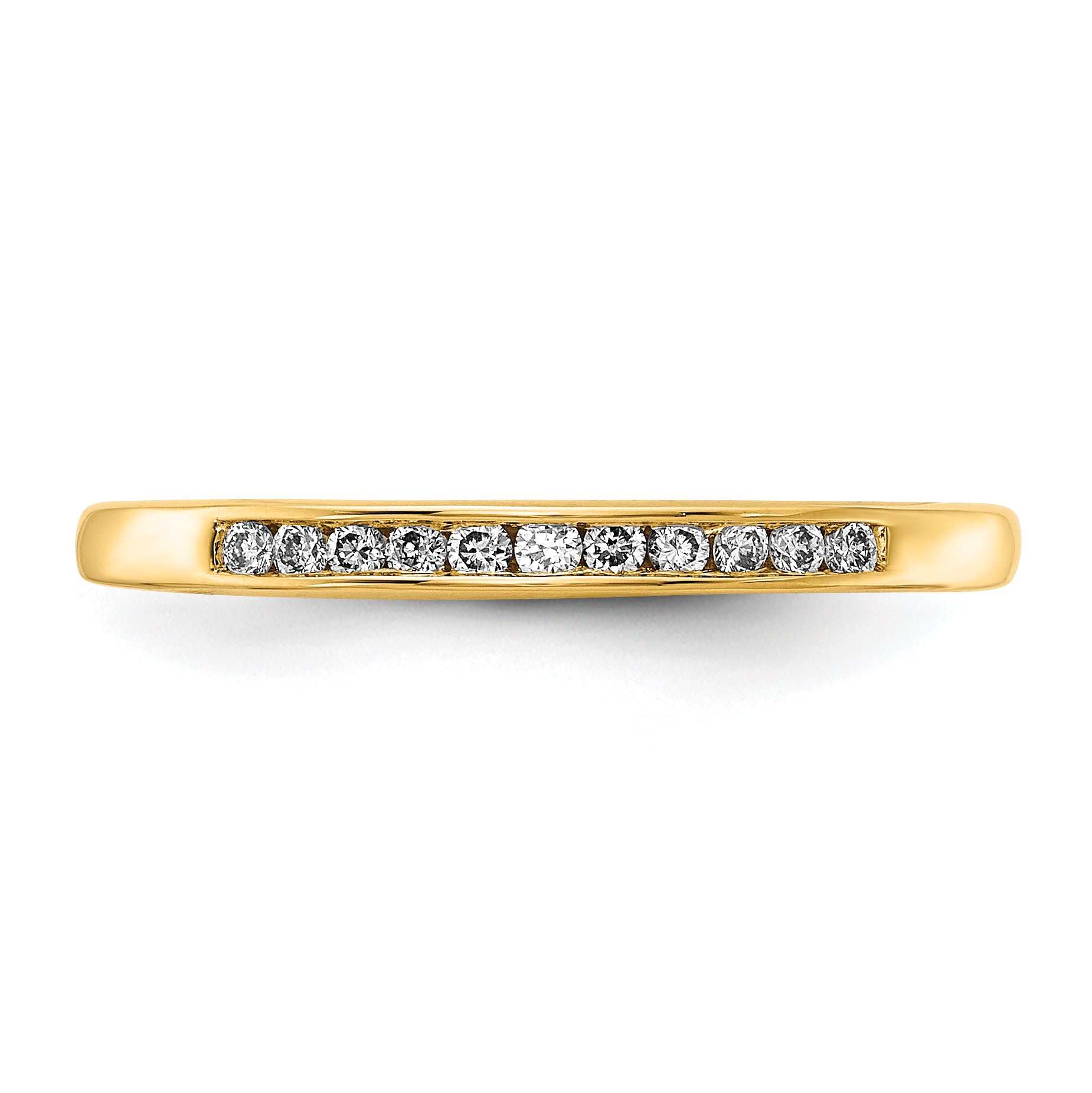 14k 1/10 carat Lab Grown Diamond VS/SI+ G+ Complete Channel Set Band