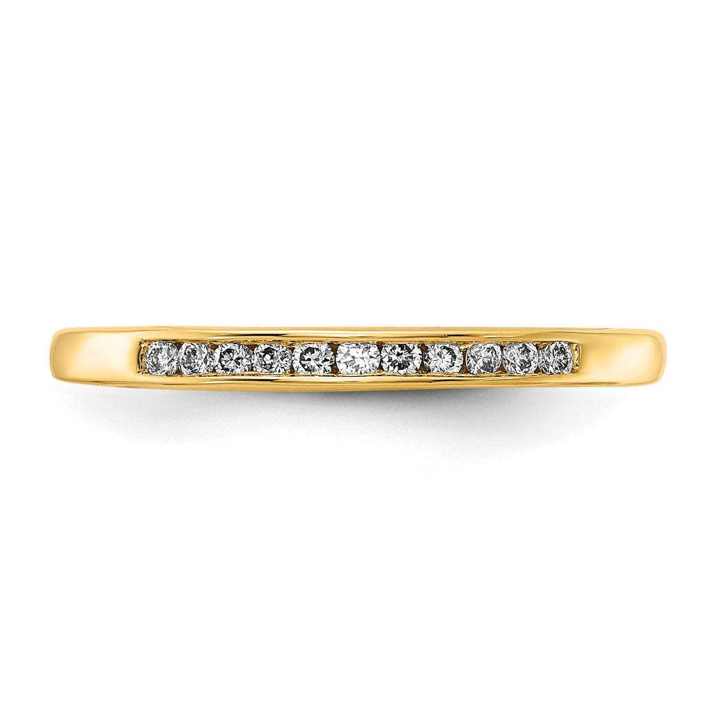 14k 1/10 carat Lab Grown Diamond VS/SI+ G+ Complete Channel Set Band