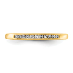 14k 1/10 carat Lab Grown Diamond VS/SI+ G+ Complete Channel Set Band