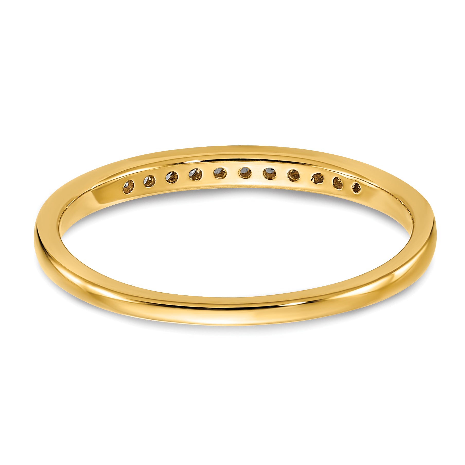 14k 1/10 carat Lab Grown Diamond VS/SI+ G+ Complete Channel Set Band