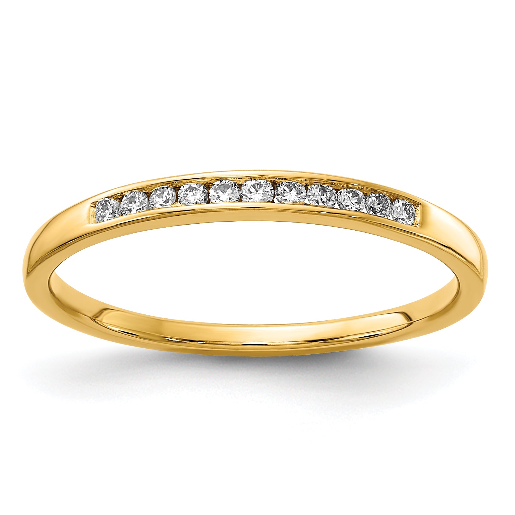 14k 1/10 carat Lab Grown Diamond VS/SI+ G+ Complete Channel Set Band Main image