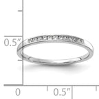 14k White Gold 1/10 carat Lab Grown Diamond VS/SI+ G+ Complete Channel Set Band