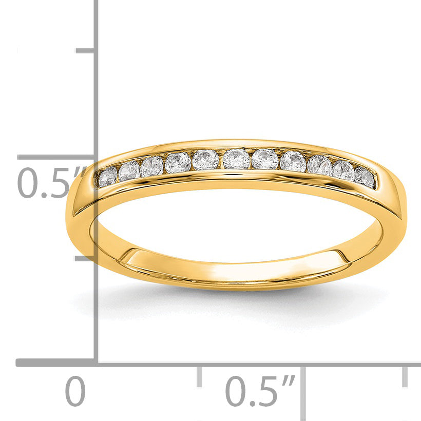 14k 1/5 carat Lab Grown Diamond VS/SI+ G+ Complete Channel Set Band Main image
