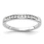Lab-Grown Diamond Channel Wedding Band in 14K White Gold, 2.25mm (1/5 ct. tw., VS+ F+), Size 7 - Sophia Jewelers
