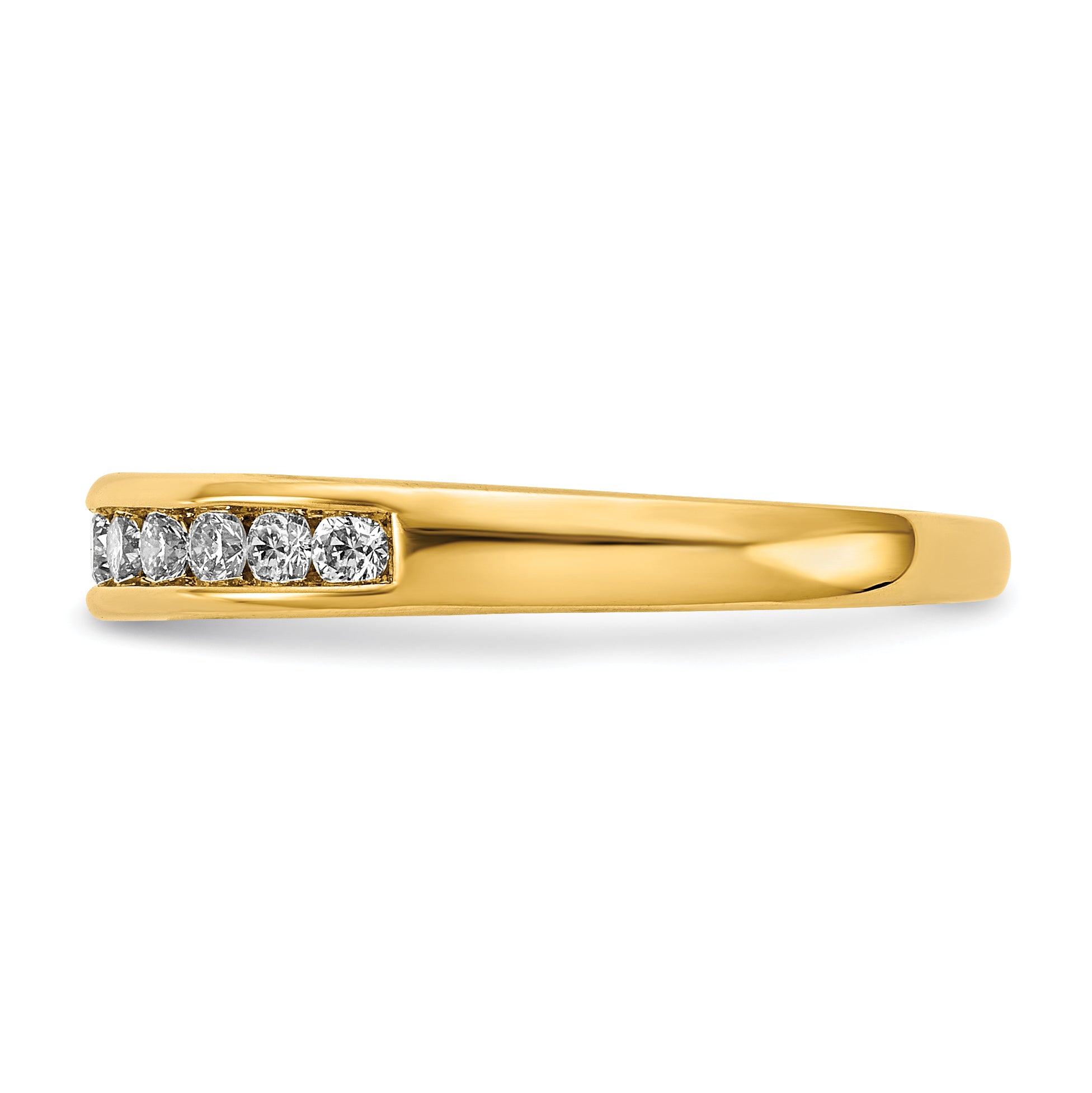 14k 1/3 carat Lab Grown Diamond VS/SI+ G+ Complete Channel Set Band