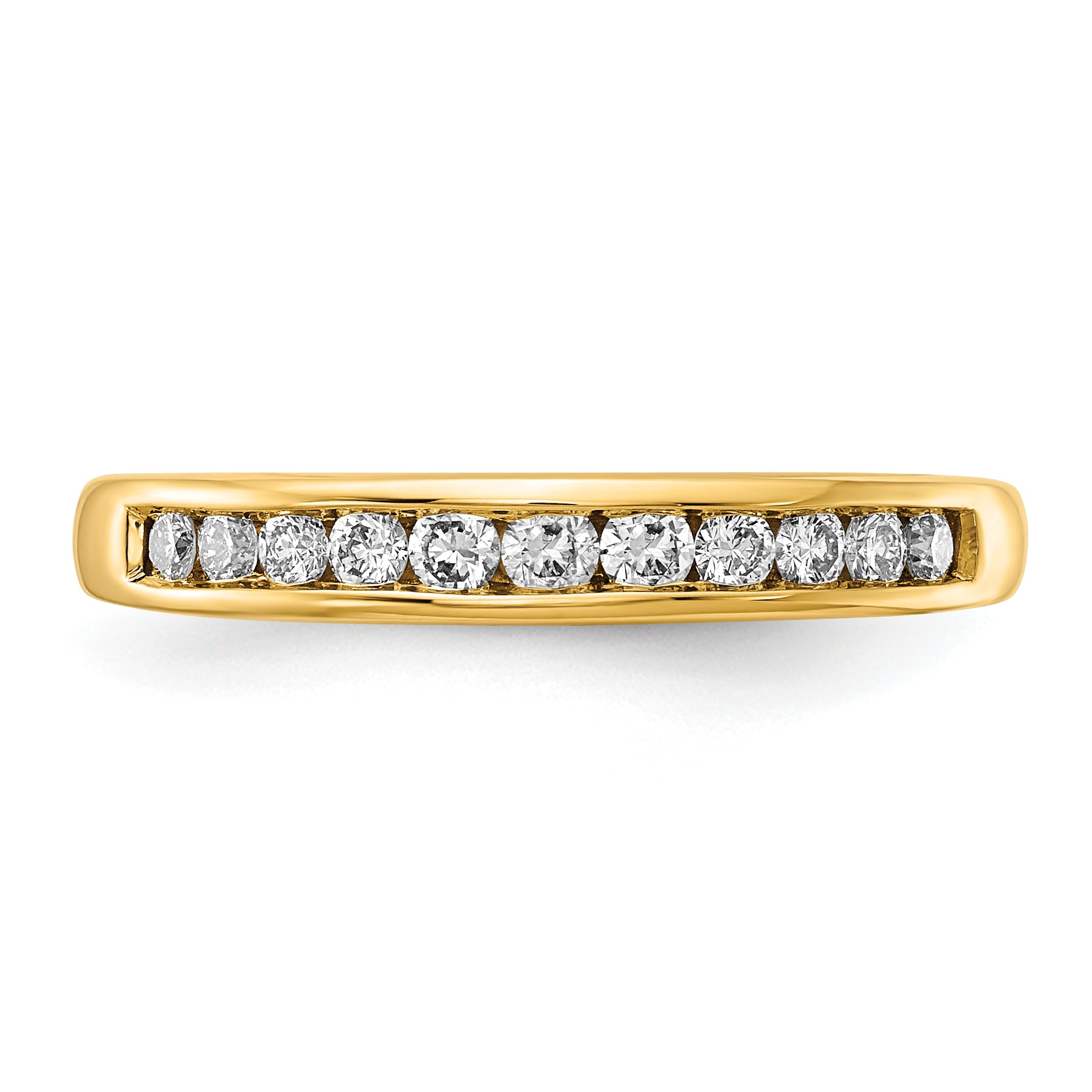 14k 1/3 carat Lab Grown Diamond VS/SI+ G+ Complete Channel Set Band