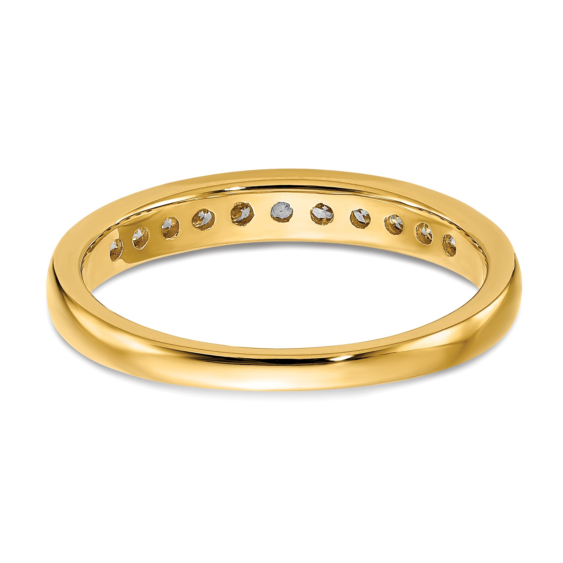 14k 1/3 carat Lab Grown Diamond VS/SI+ G+ Complete Channel Set Band