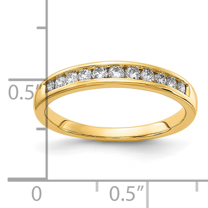 14k 1/3 carat Lab Grown Diamond VS/SI+ G+ Complete Channel Set Band