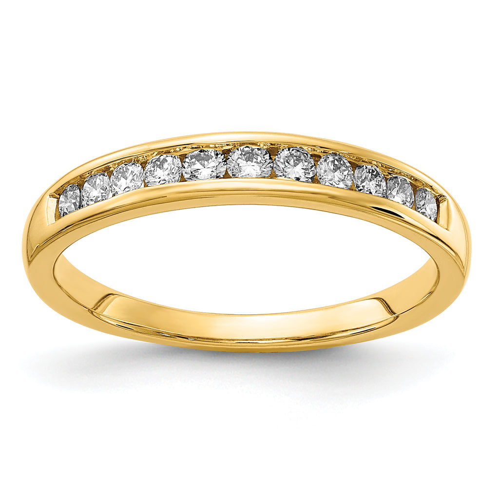 14k 1/3 carat Lab Grown Diamond VS/SI+ G+ Complete Channel Set Band