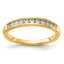 14k 1/3 carat Lab Grown Diamond VS/SI+ G+ Complete Channel Set Band
