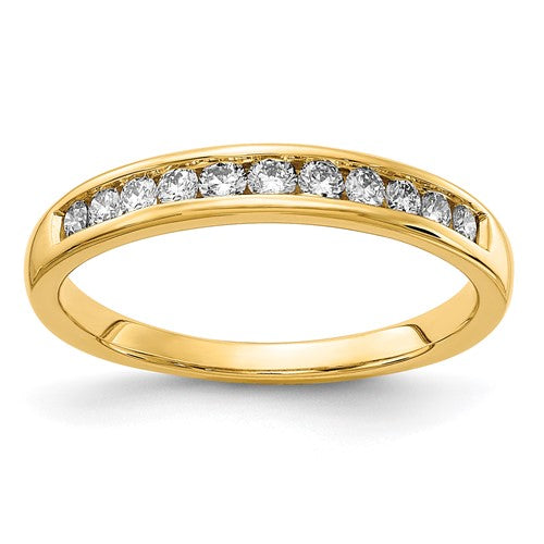 Channel-Set Lab-Grown Diamond Wedding Band in 14K Yellow Gold, 2.25mm (1/3 ct. tw., VS+ F+), Size 7 - Sophia Jewelers