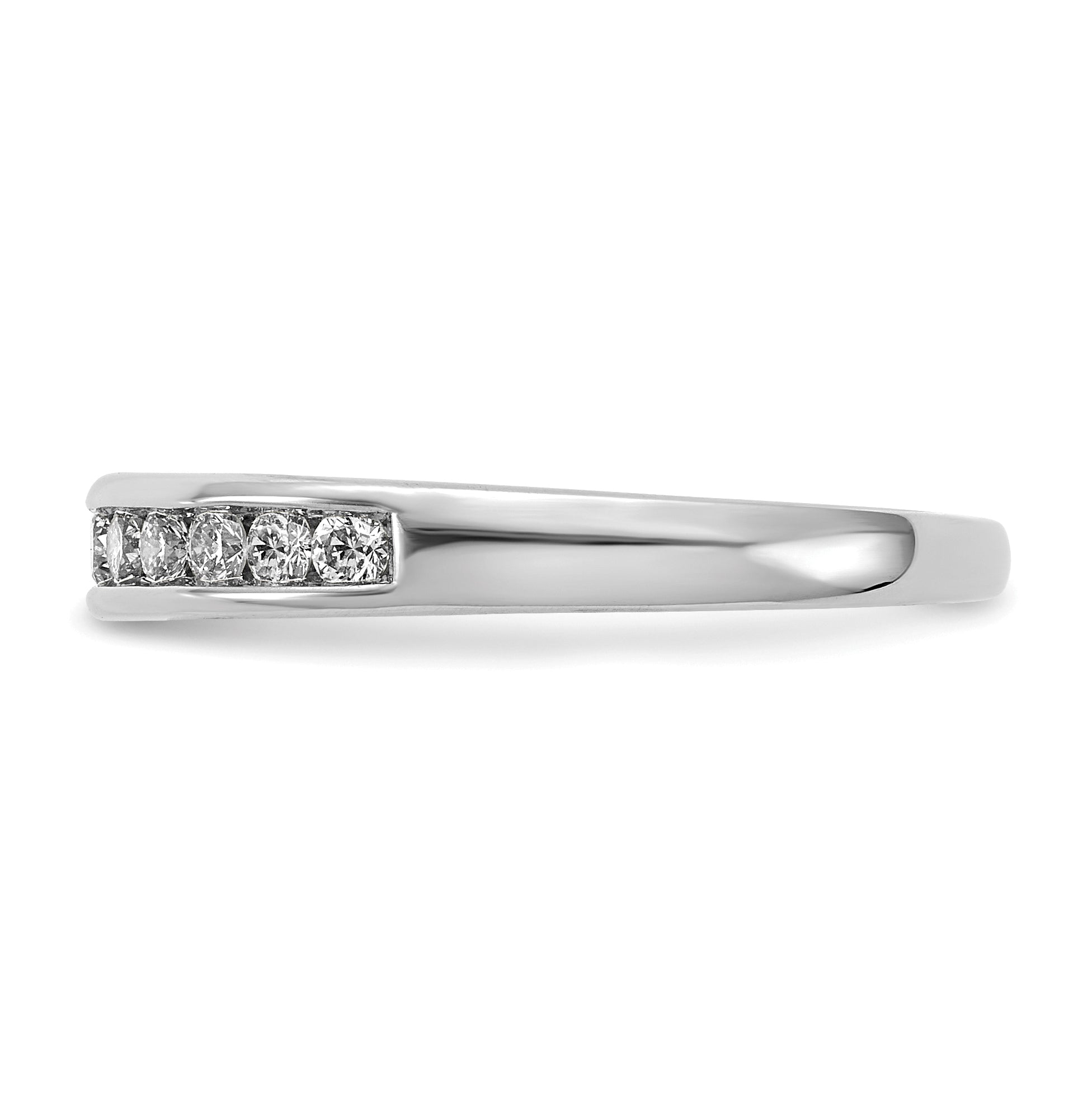 14k White Gold 1/3 carat Lab Grown Diamond VS/SI+ G+ Complete Channel Set Band