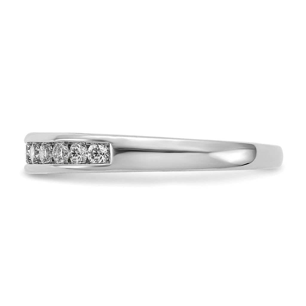 14k White Gold 1/3 carat Lab Grown Diamond VS/SI+ G+ Complete Channel Set Band