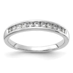 14k White Gold 1/3 carat Lab Grown Diamond VS/SI+ G+ Complete Channel Set Band