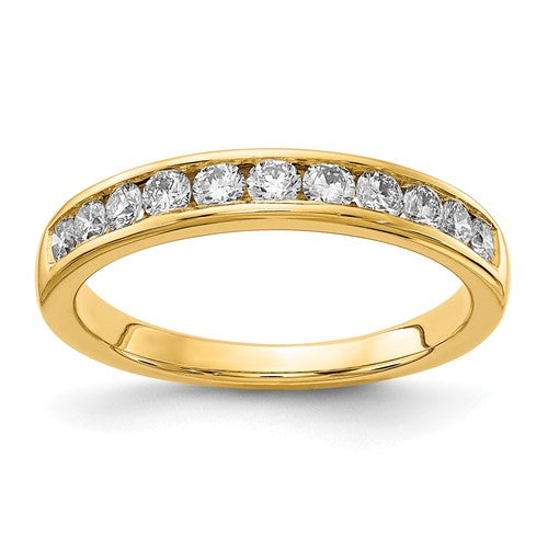 Channel-Set Lab-Grown Diamond Wedding Band in 14K Yellow Gold, 2.25mm (1/2 ct. tw., VS/SI+ G+), Size 7 - Sophia Jewelers