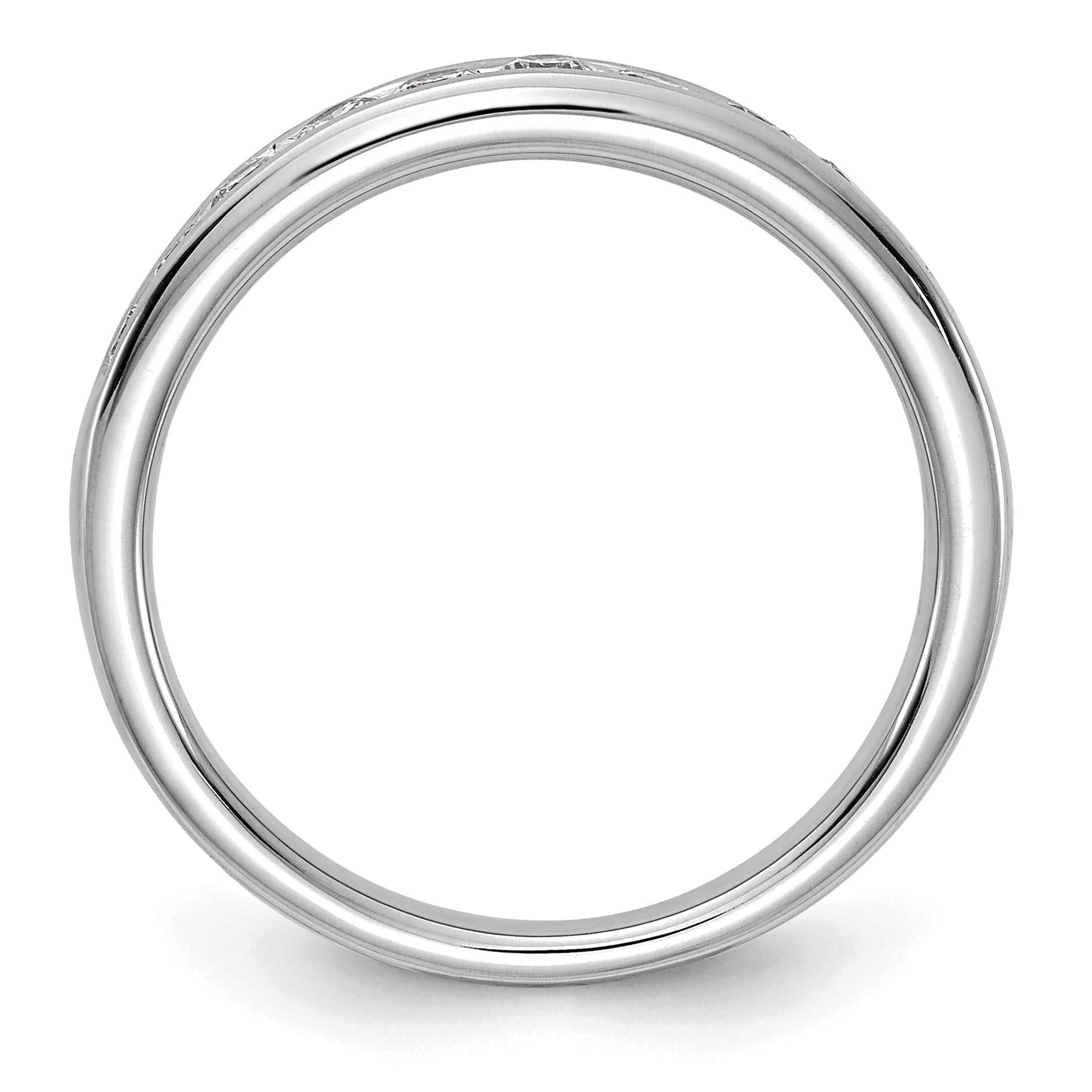 14k White Gold 1/2 carat Lab Grown Diamond VS/SI+ G+ Complete Channel Set Band Secondary image
