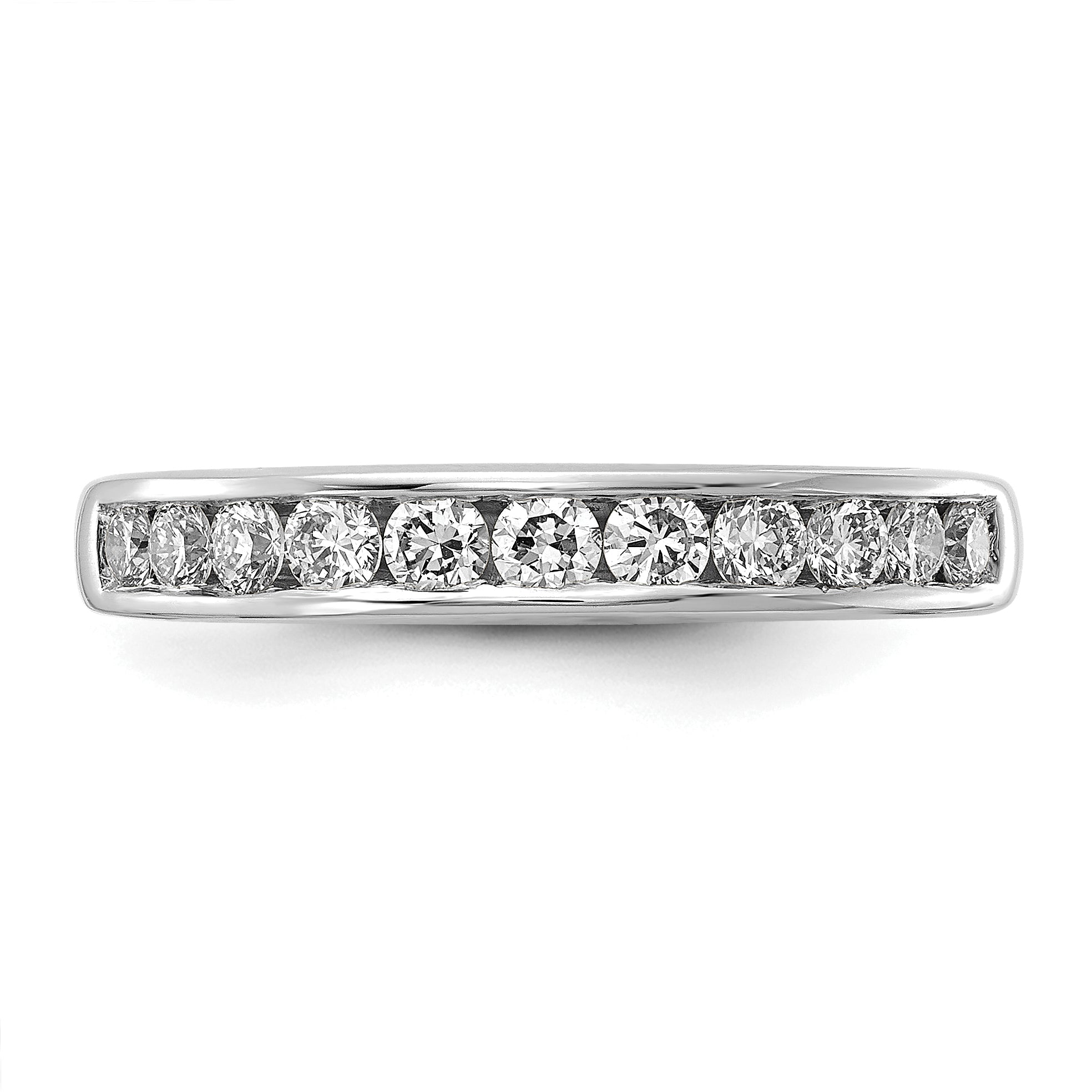 14k White Gold 1/2 carat Lab Grown Diamond VS/SI+ G+ Complete Channel Set Band