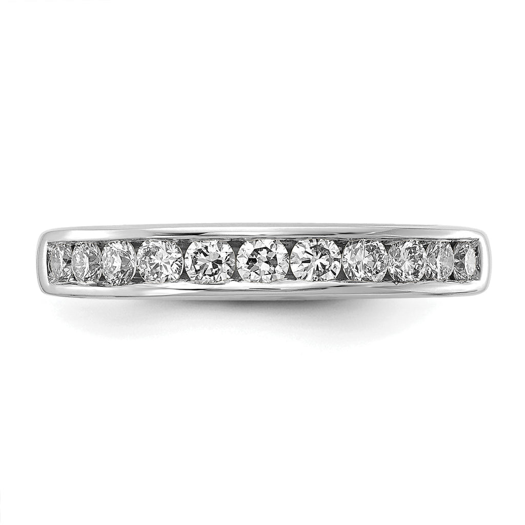 14k White Gold 1/2 carat Lab Grown Diamond VS/SI+ G+ Complete Channel Set Band