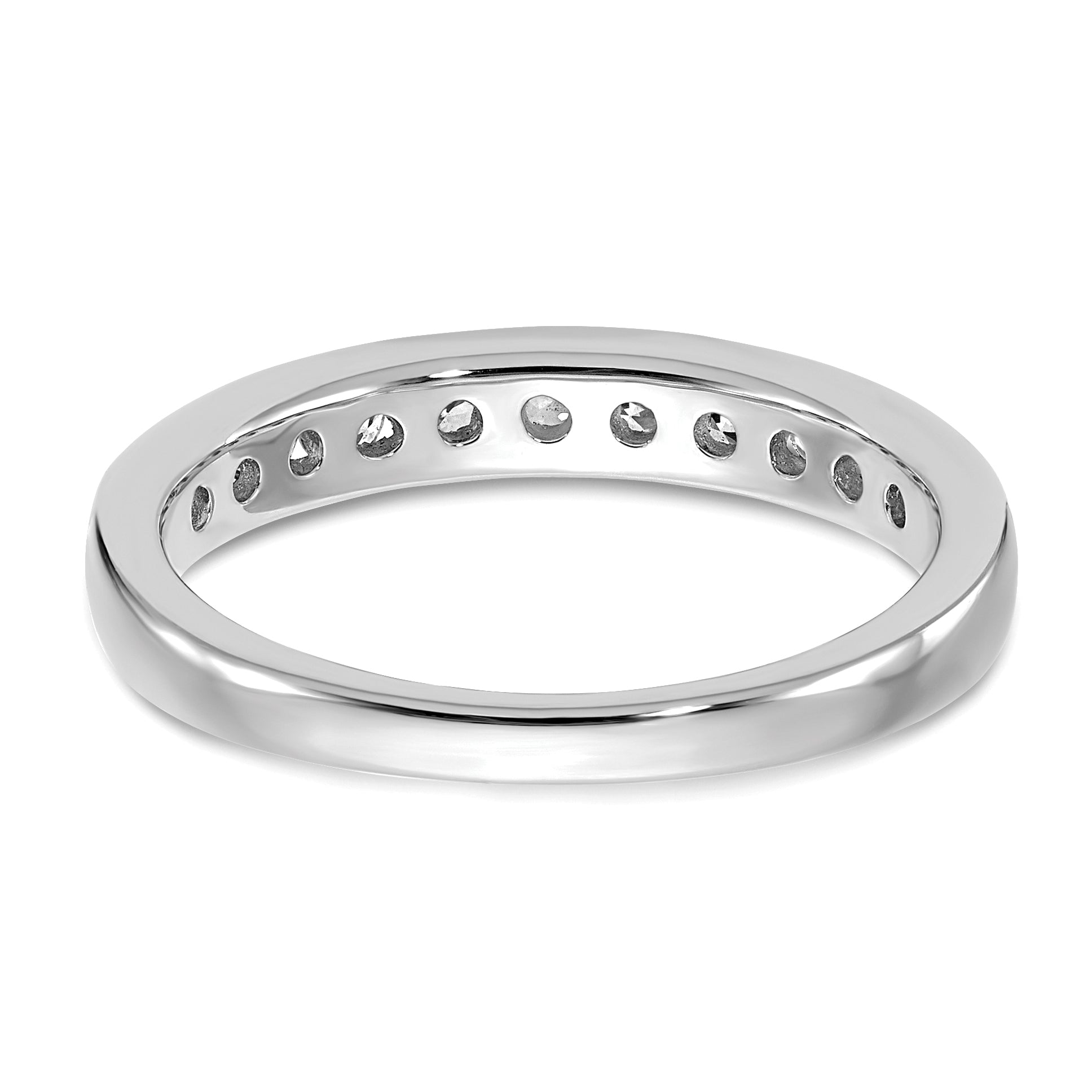 14k White Gold 1/2 carat Lab Grown Diamond VS/SI+ G+ Complete Channel Set Band