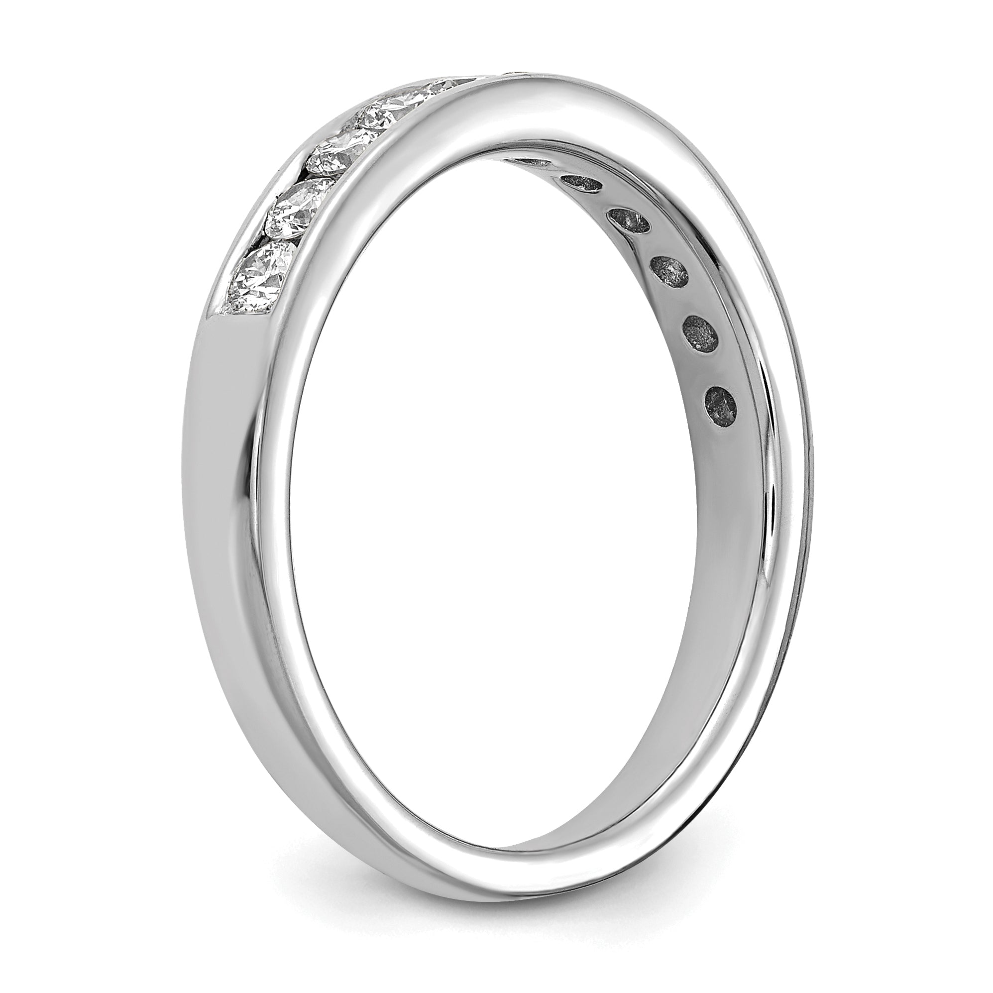 14k White Gold 1/2 carat Lab Grown Diamond VS/SI+ G+ Complete Channel Set Band