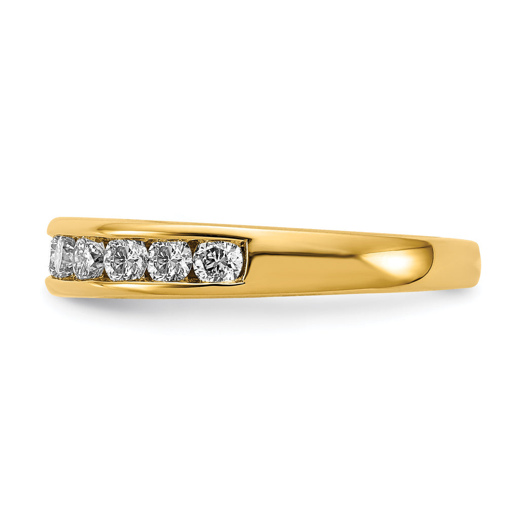 14k 3/4 carat Lab Grown Diamond VS/SI+ G+ Complete Channel Set Band