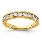 14k 3/4 carat Lab Grown Diamond VS/SI+ G+ Complete Channel Set Band