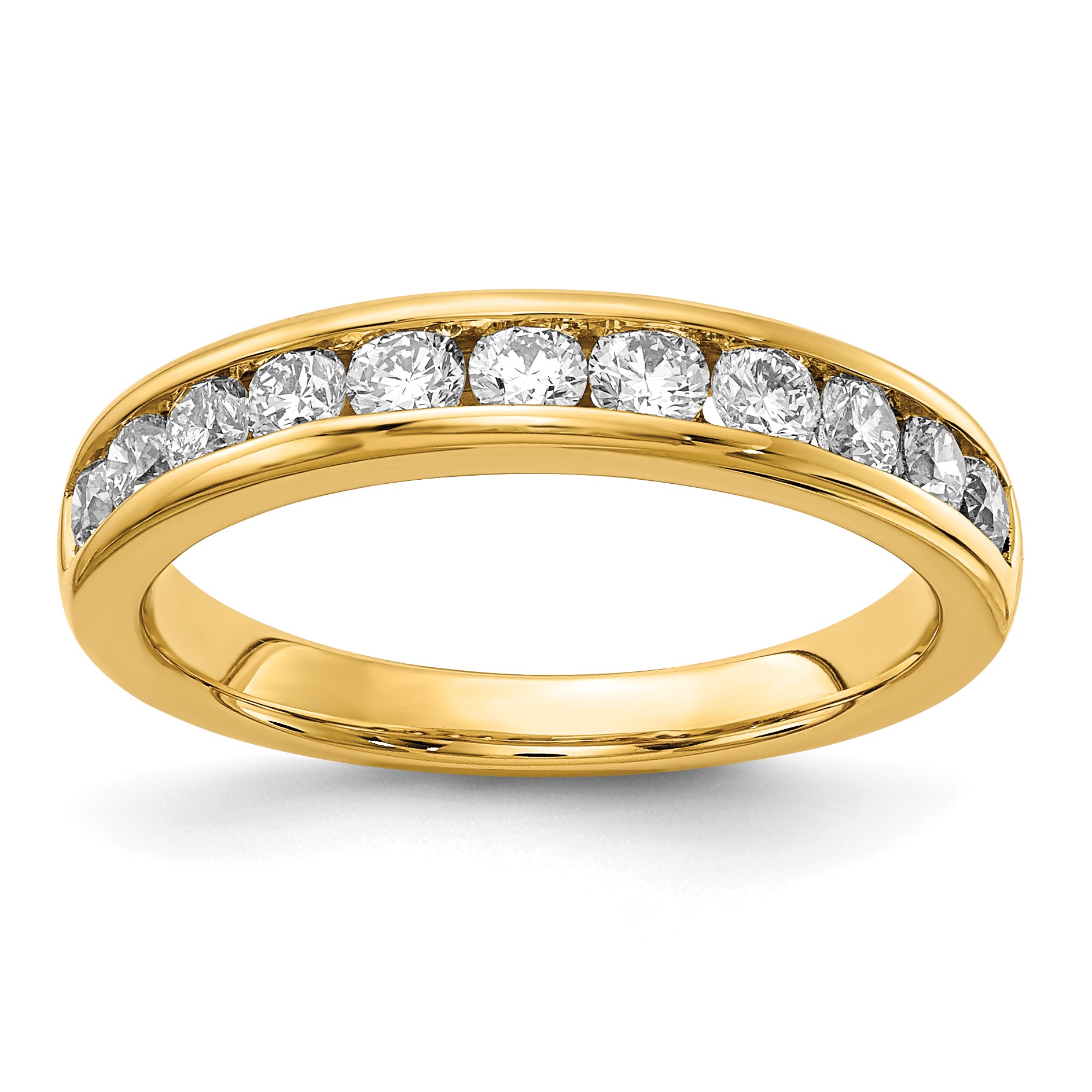 14k 3/4 carat Lab Grown Diamond VS/SI+ G+ Complete Channel Set Band