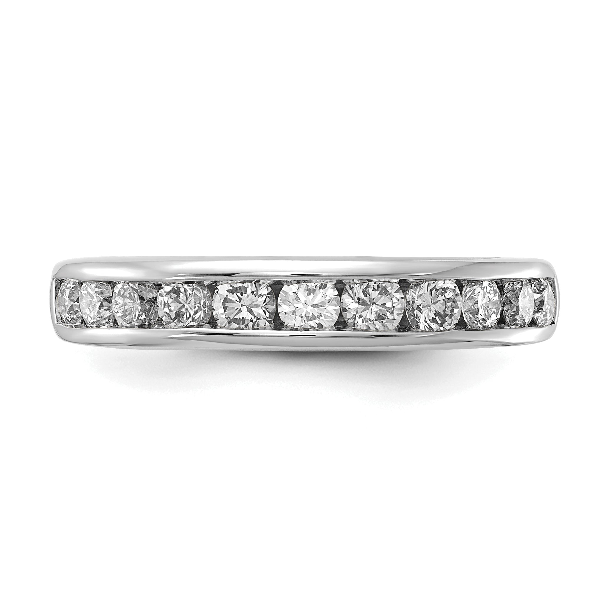 14k White Gold 3/4 carat Lab Grown Diamond VS/SI+ G+ Complete Channel Set Band