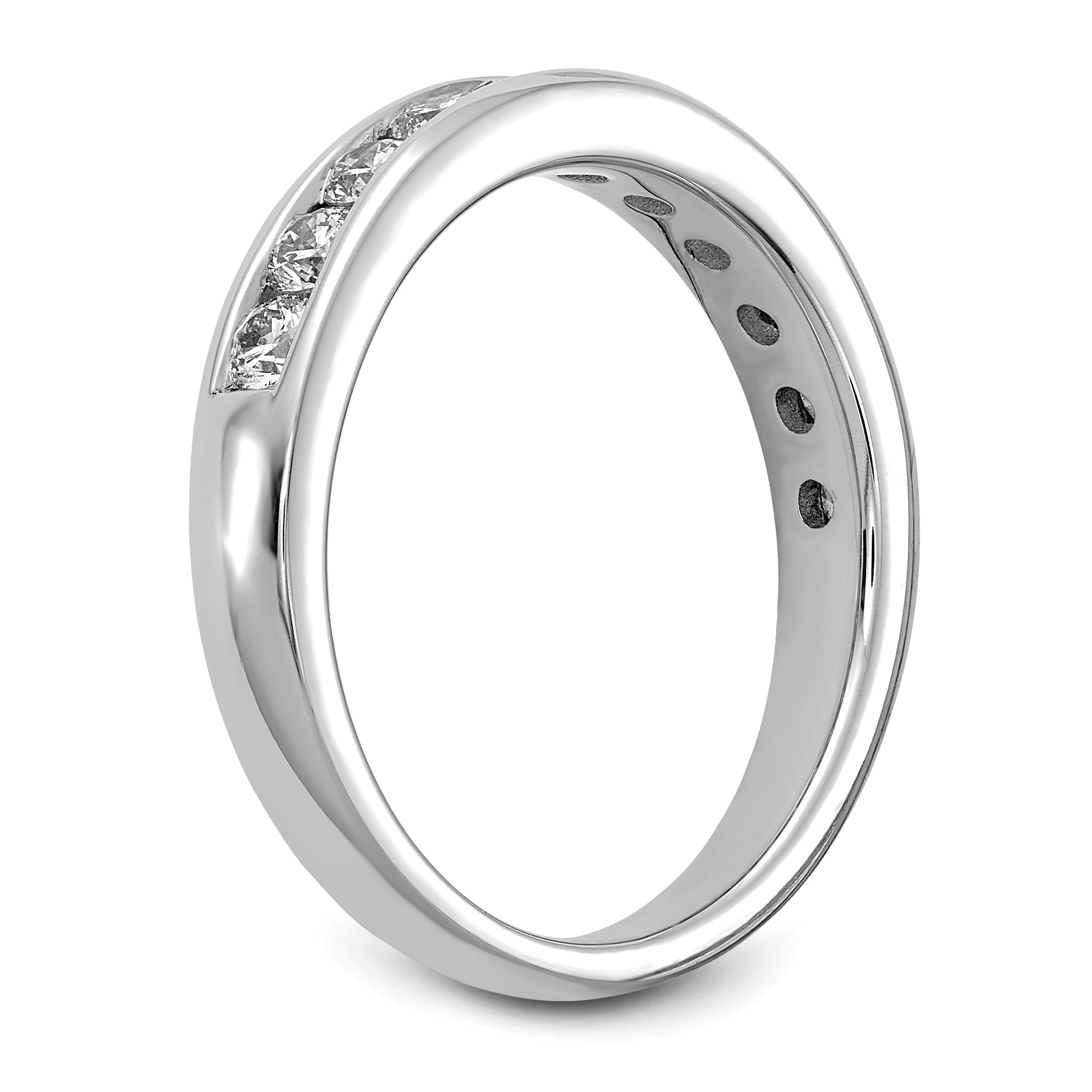 14k White Gold 3/4 carat Lab Grown Diamond VS/SI+ G+ Complete Channel Set Band