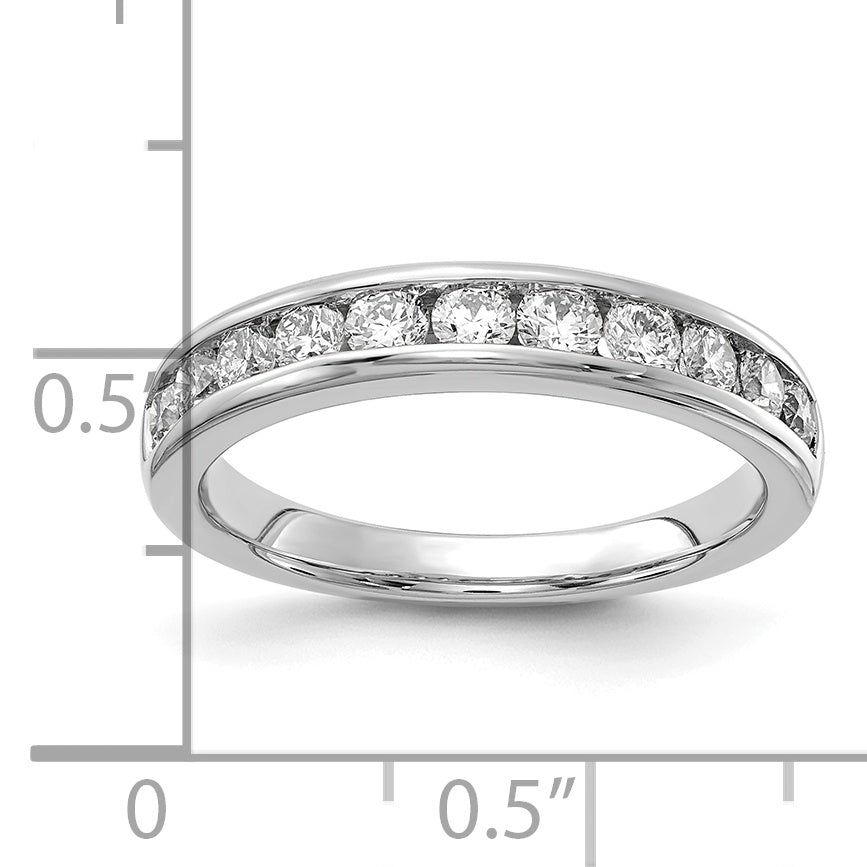 14k White Gold 3/4 carat Lab Grown Diamond VS/SI+ G+ Complete Channel Set Band