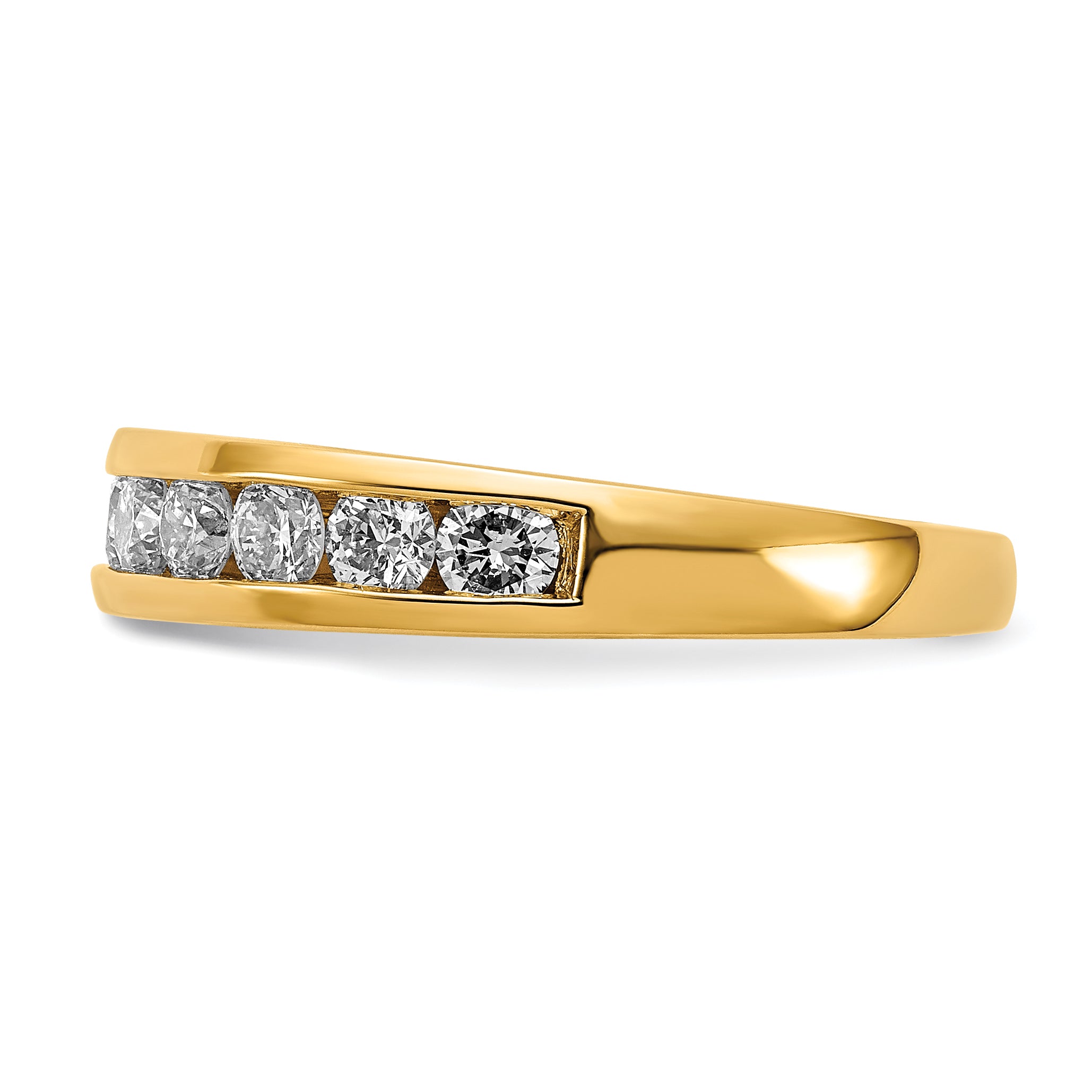 14k 1 carat Lab Grown Diamond VS/SI+ G+ Complete Channel Set Band