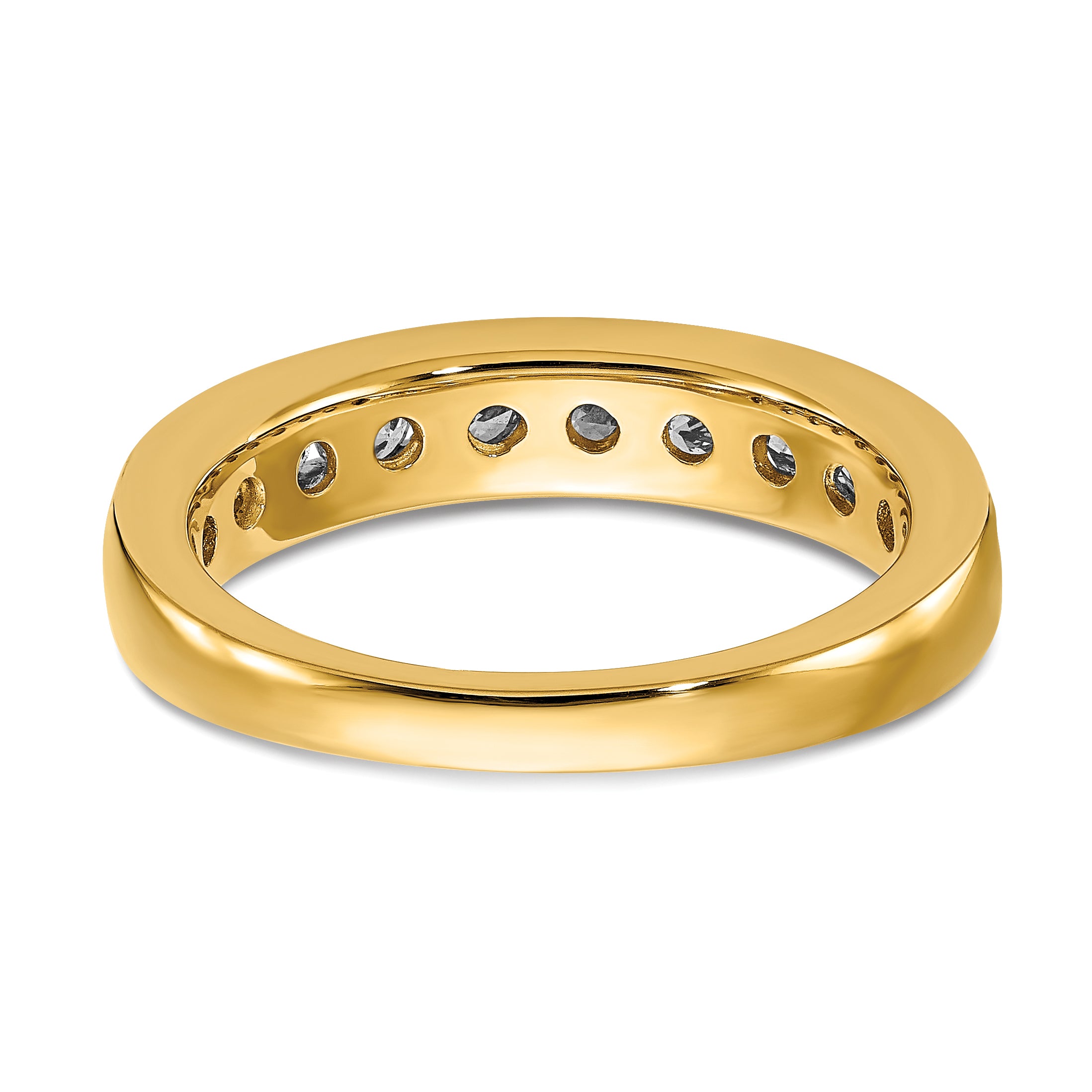 14k 1 carat Lab Grown Diamond VS/SI+ G+ Complete Channel Set Band