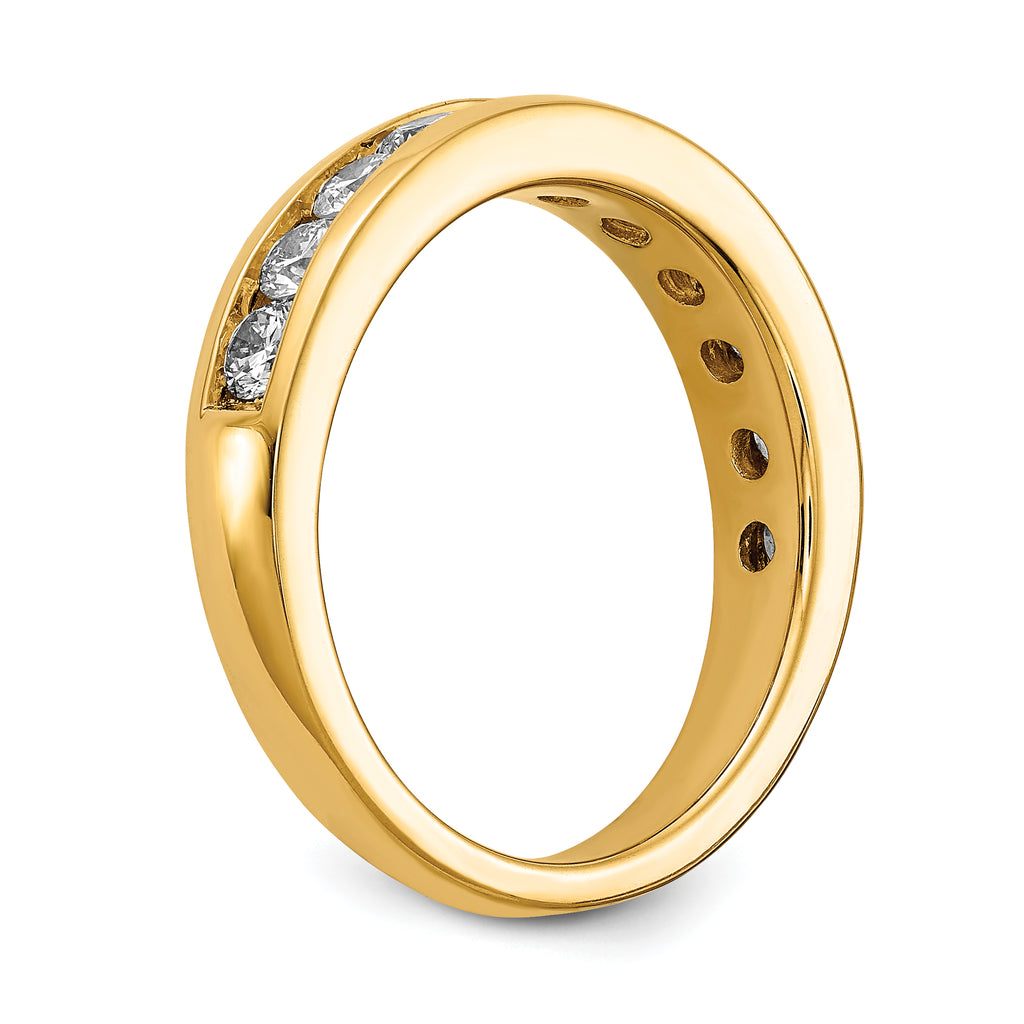 14k 1 carat Lab Grown Diamond VS/SI+ G+ Complete Channel Set Band