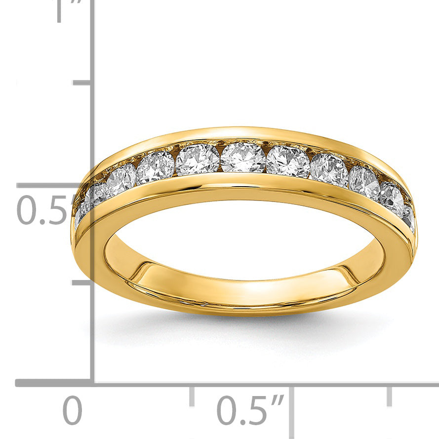 14k 1 carat Lab Grown Diamond VS/SI+ G+ Complete Channel Set Band