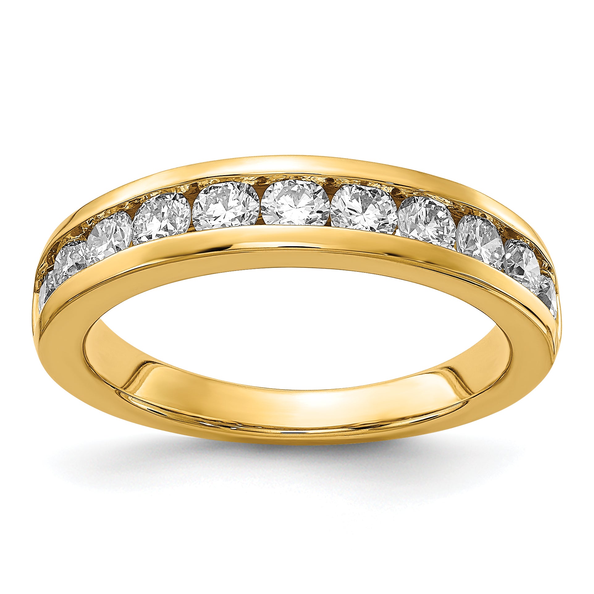 14k 1 carat Lab Grown Diamond VS/SI+ G+ Complete Channel Set Band Main image