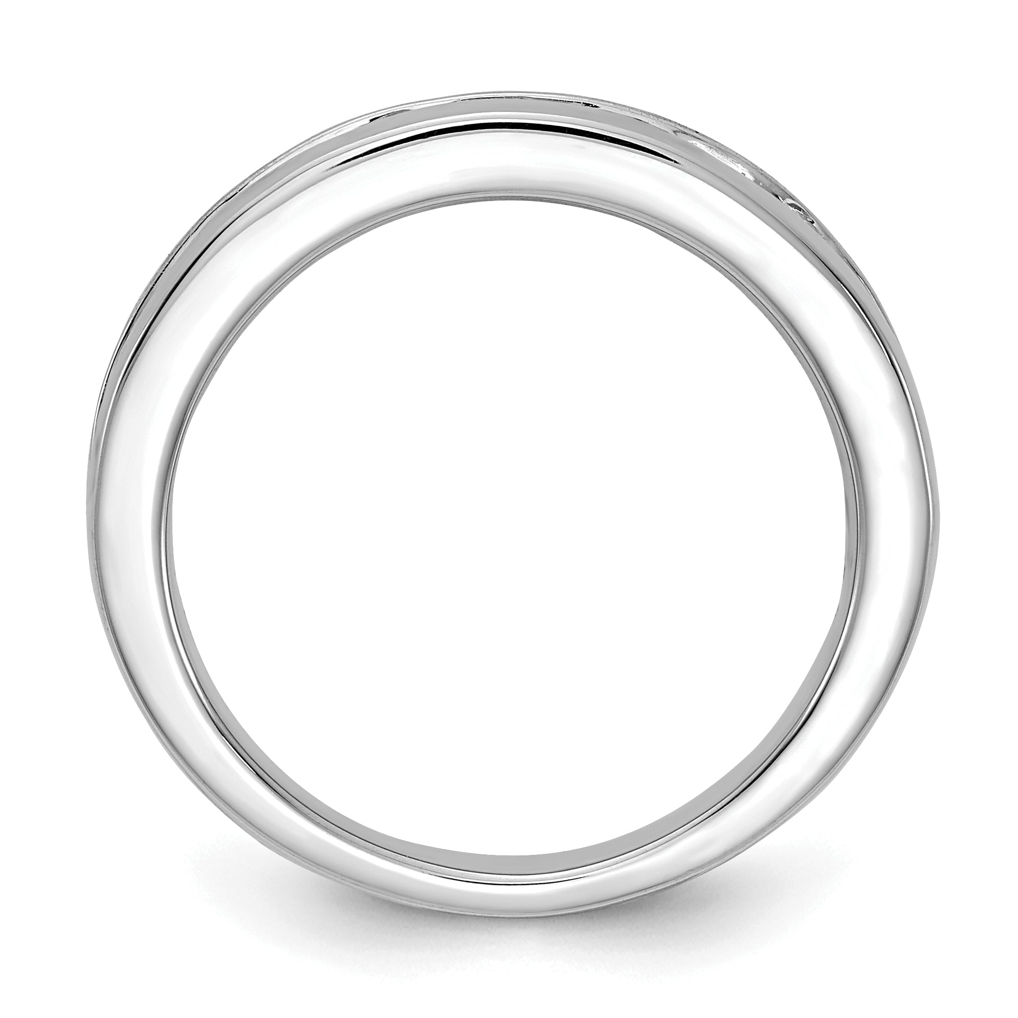 14k White Gold 1 carat Lab Grown Diamond VS/SI+ G+ Complete Channel Set Band Secondary image