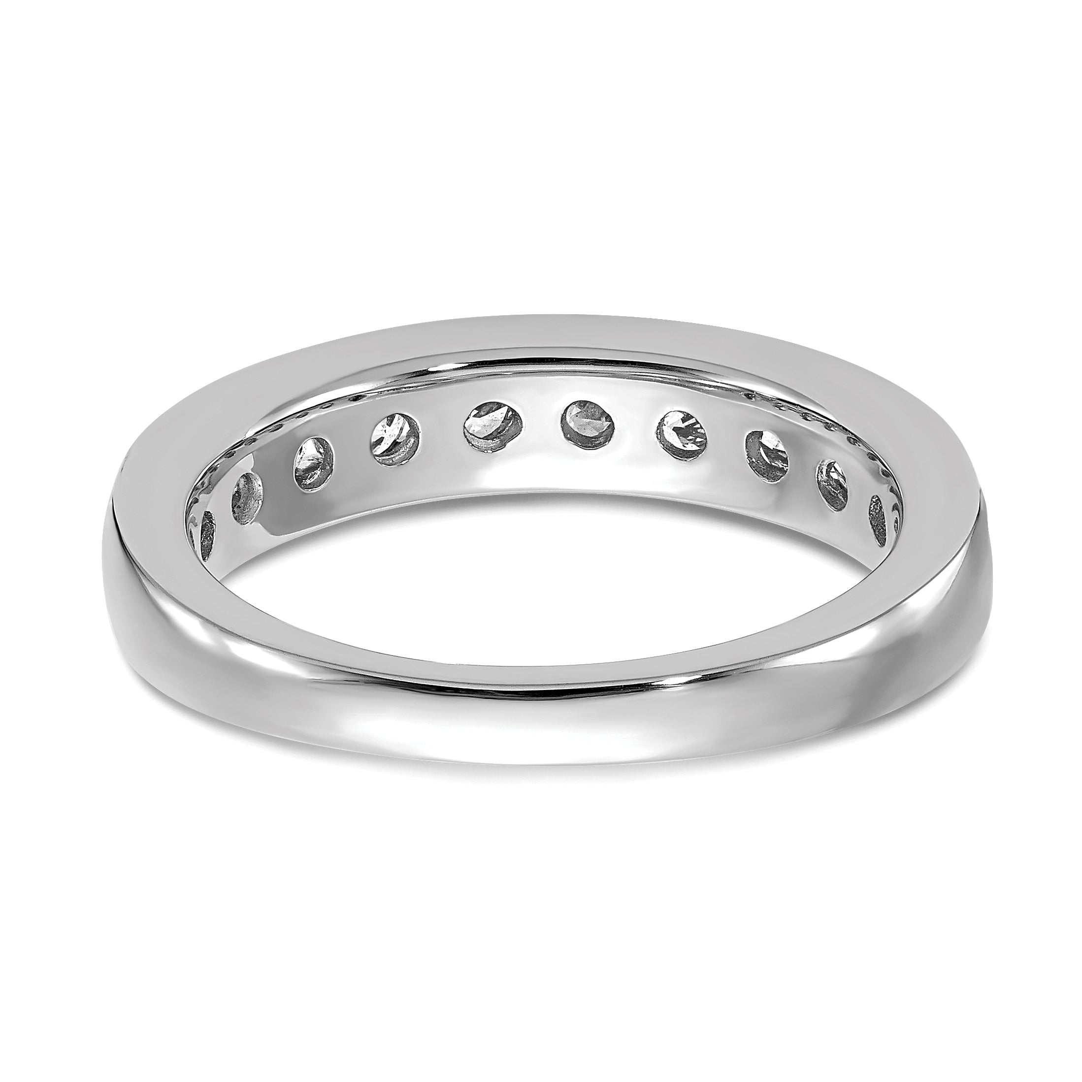 14k White Gold 1 carat Lab Grown Diamond VS/SI+ G+ Complete Channel Set Band