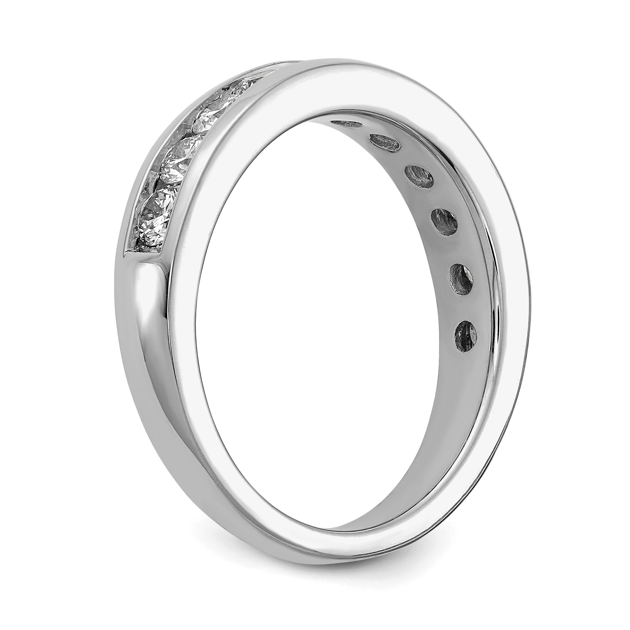 14k White Gold 1 carat Lab Grown Diamond VS/SI+ G+ Complete Channel Set Band