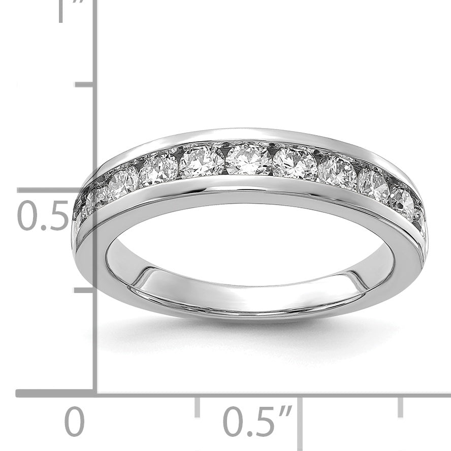 14k White Gold 1 carat Lab Grown Diamond VS/SI+ G+ Complete Channel Set Band
