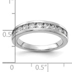 14k White Gold 1 carat Lab Grown Diamond VS/SI+ G+ Complete Channel Set Band