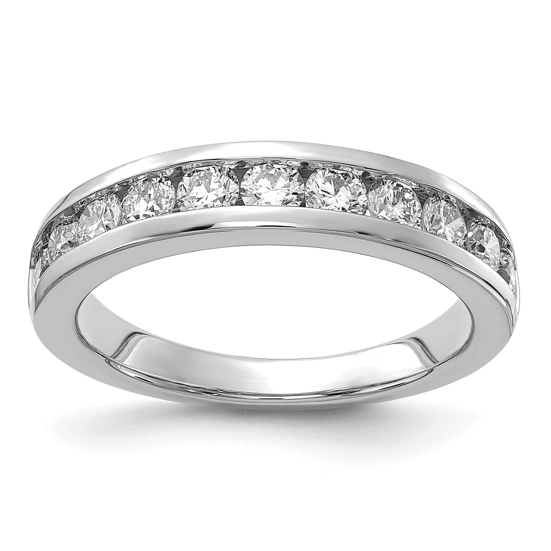 14k White Gold 1 carat Lab Grown Diamond VS/SI+ G+ Complete Channel Set Band Main image
