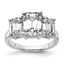 Certified Three-Stone Lab-Grown Diamond Engagement Ring in 14K White Gold (2 1/2 ct. tw.), Size 7 - Sophia Jewelers