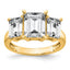 Emerald-Cut Lab-Grown Diamond Engagement Ring in 14K Yellow Gold (4 1/5 ct. tw.), Size 7 - Sophia Jewelers