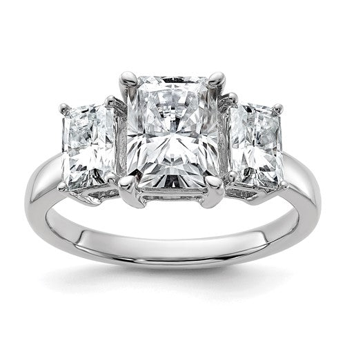 Lab-Grown Diamond Engagement Ring in 14K White Gold (2 7/8 ct. tw., VS+ F+), Size 7 - Sophia Jewelers