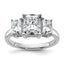 Lab-Grown Diamond Engagement Ring in 14K White Gold (2 7/8 ct. tw., VS+ F+), Size 7 - Sophia Jewelers