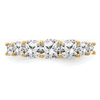 14k 1 5/8 carat Lab Grown Diamond VS+ F+ Cushion Complete Seven Stone Band