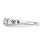 14k White Gold 2 3/8 carat Lab Grown Diamond VS+ F+ Cushion Complete Seven Stone Band