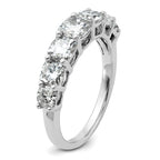 14k White Gold 2 3/8 carat Lab Grown Diamond VS+ F+ Cushion Complete Seven Stone Band
