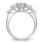 14k White Gold 2 1/6 carat Lab Grown Diamond VS+ F+ Complete Five Stone Band